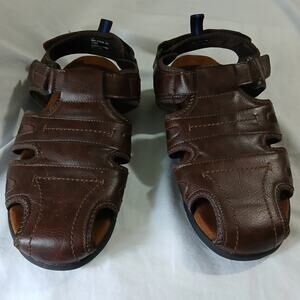 NUNN BUSH Men's 12 WIDE Rio Grande Brown Closed Toe Fisherman Casual Sandal